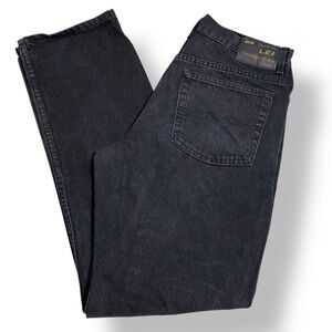 Vintage L.E.I. Men’s Jeans — Rich Black — Straight Leg Y2K Denim 34 X 34